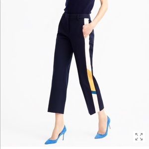 J. Crew Collection patio snakeskin tux stripe pant
